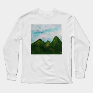 El Yunque Rainforest Watercolor Painting Long Sleeve T-Shirt